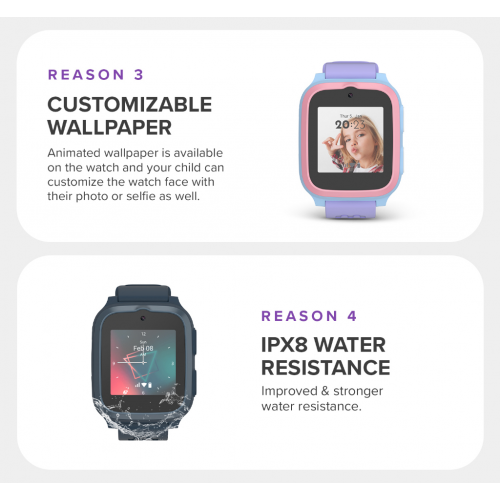 Oaxis myFirst Fone S3 - 4G Music Smartwatch Phone with Heart Rate Monitor and Customisable Wallpaper (FREE Sim Card)